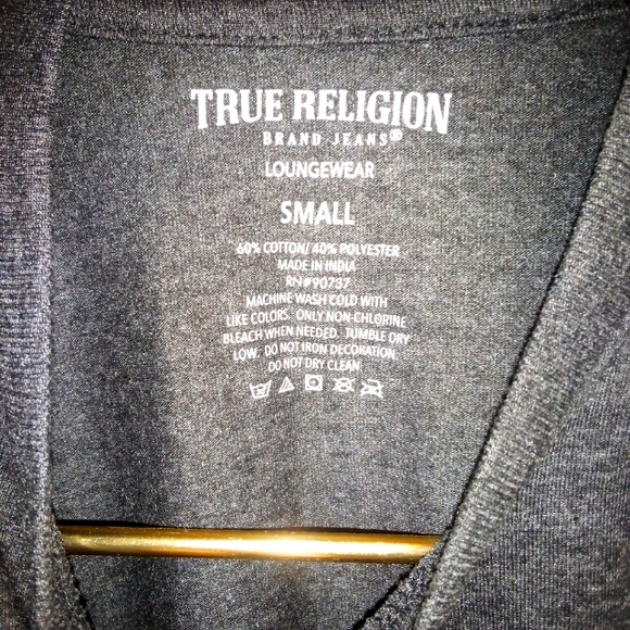 True Religion Crew~Neck Tee Shirt Size Small - Picture 6 of 13